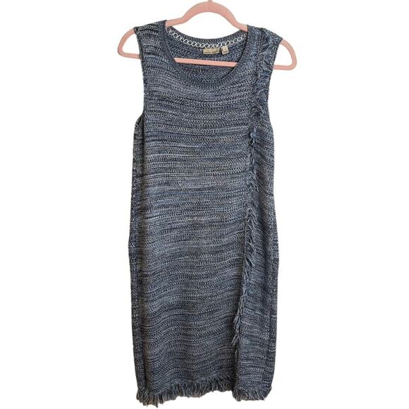 Holding Horses Anthropologie Blue Fringe Sleeveless Dress - Picture 2 of 9